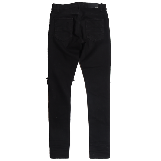 Distressed Paisley Patchwork Denim