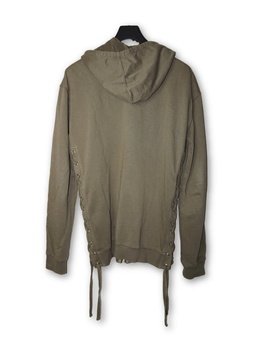 Army Green Zip Up Hoodie