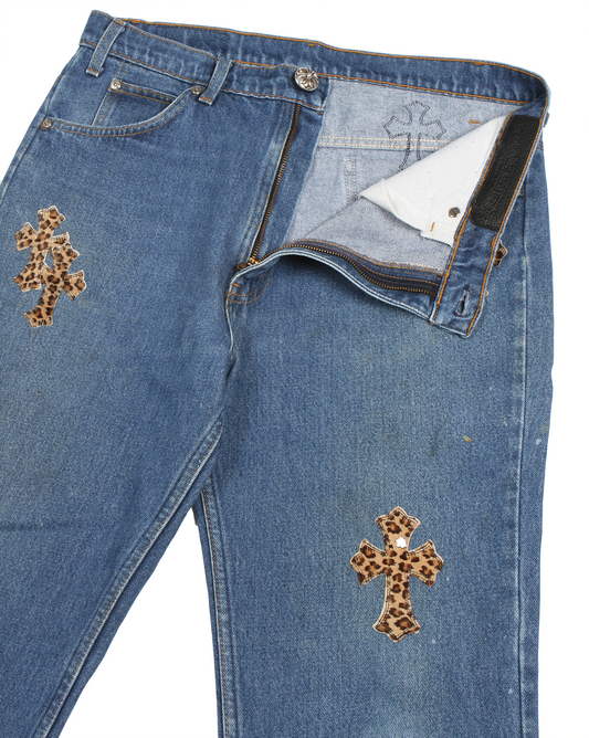 Leopard Patch Denim