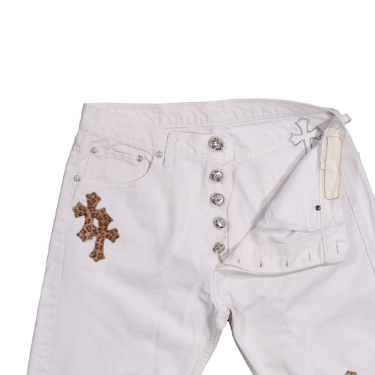 Leopard Cross Patch Denim