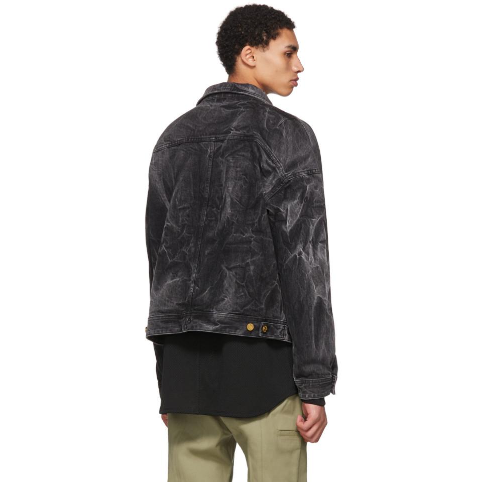 Selvedge Denim Holy Water Trucker Denim Jacket Black w/ Tags