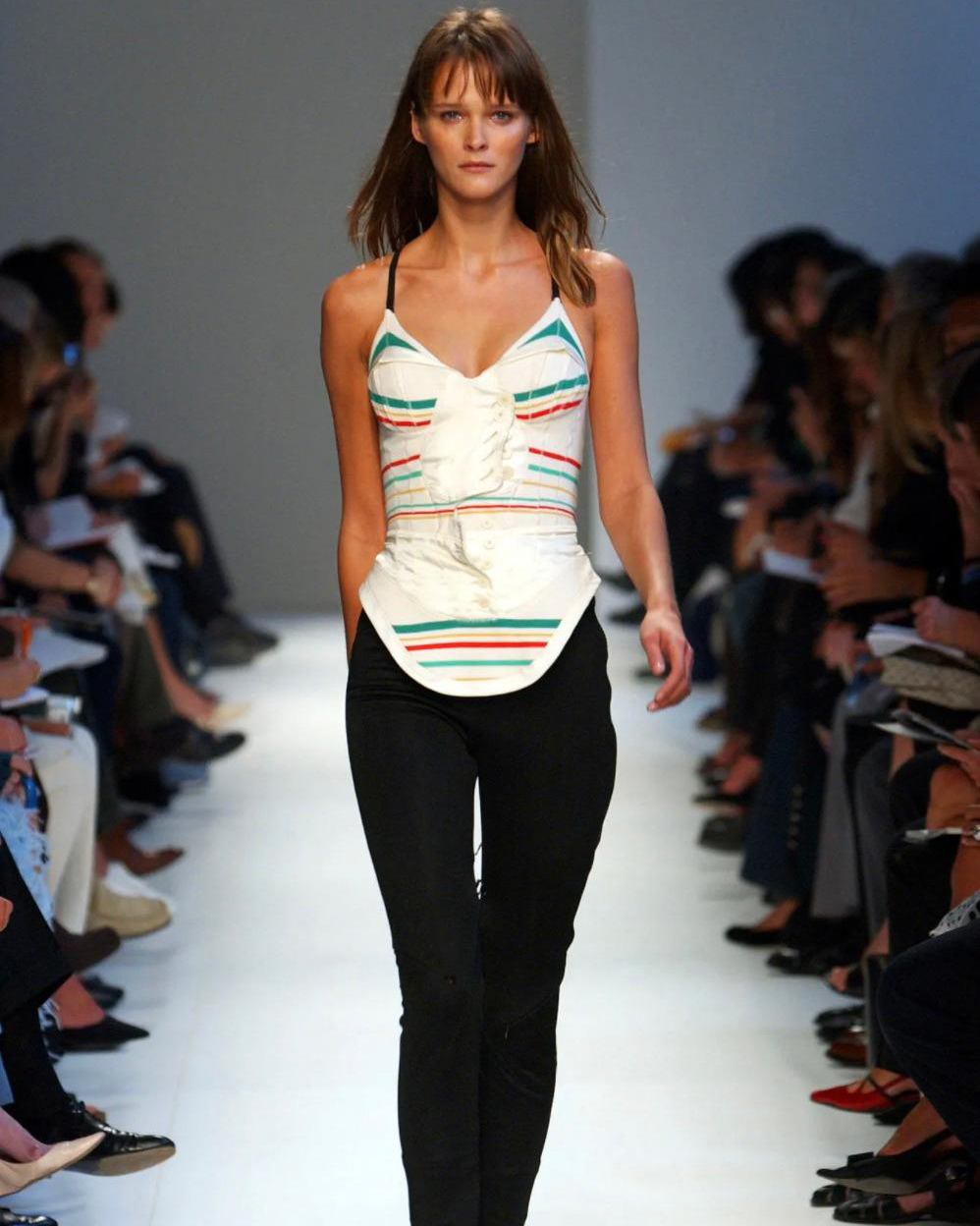 SS03 Ghesquiere Era Striped Fencing Top