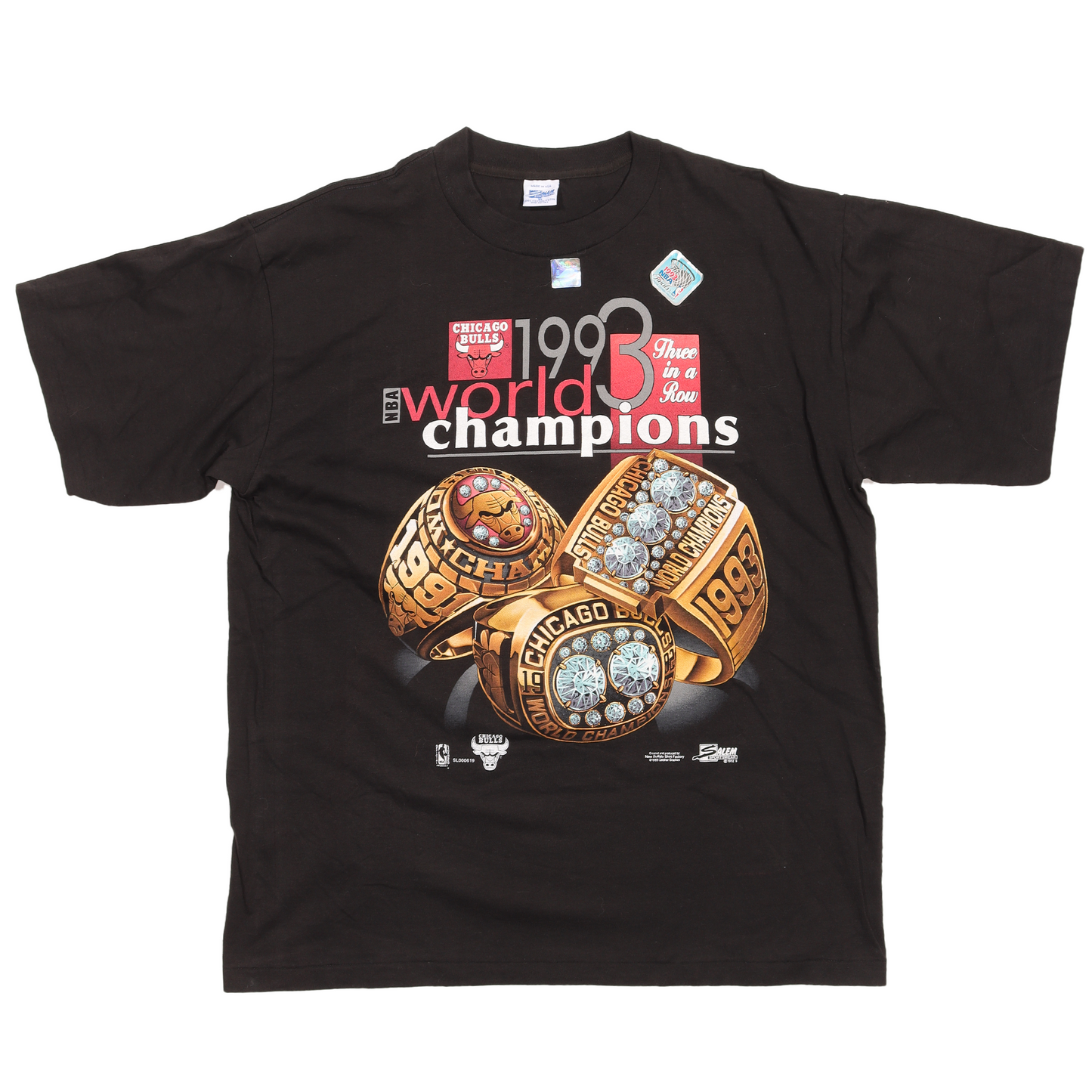 1993 Chicago Bulls 'World Champions' Logo T-Shirt