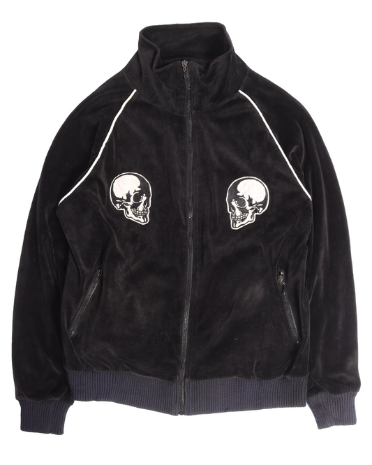 SS04 "Dream Baby Dream" Velour Double Skull Track Jacket