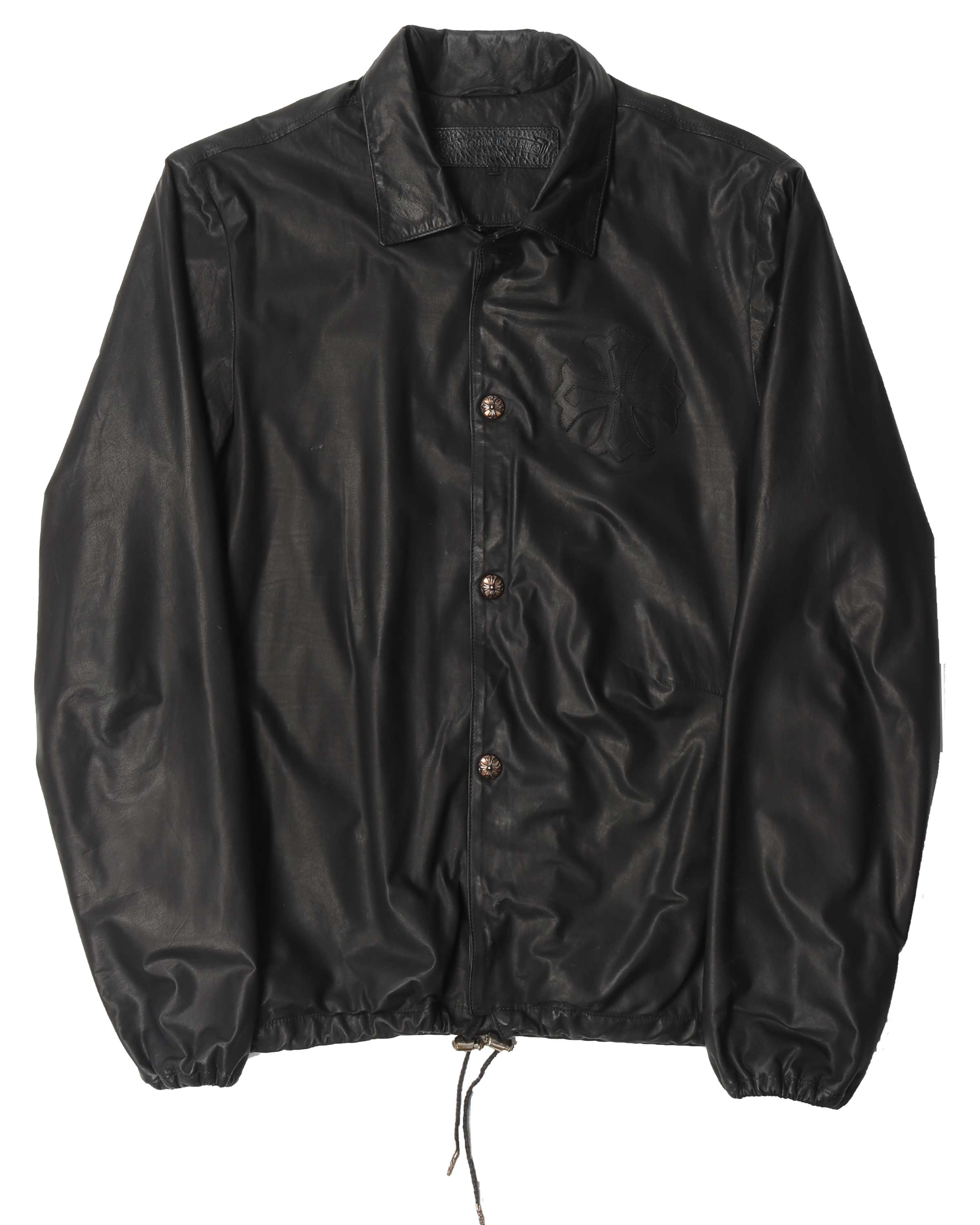 新品】Chrome Hearts Leather Coach Jacket 新品】Chrome Hearts Leather Coach Jacket