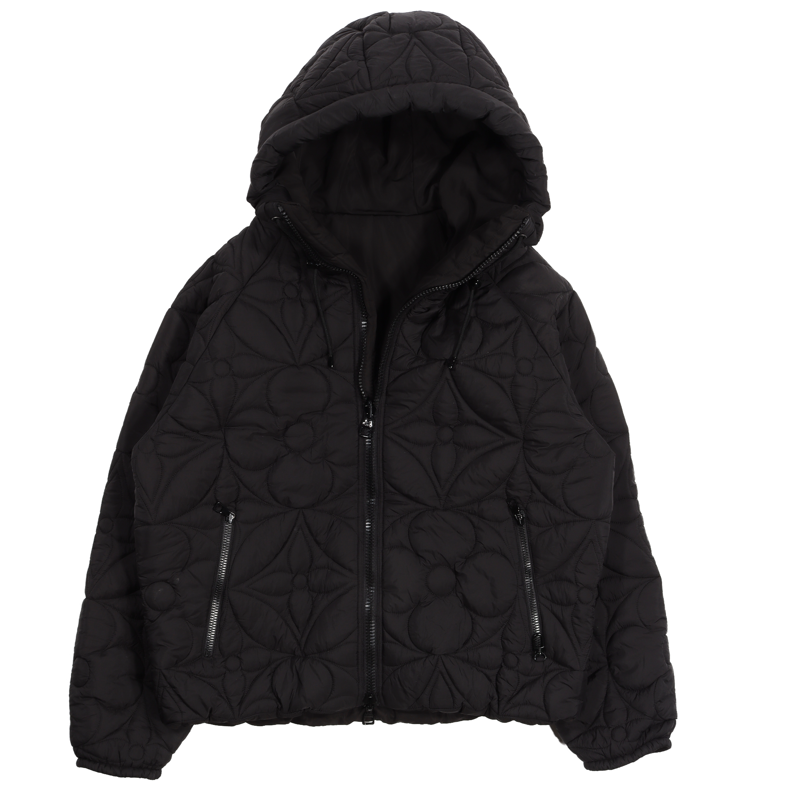 Reversible monogram down jacket sales