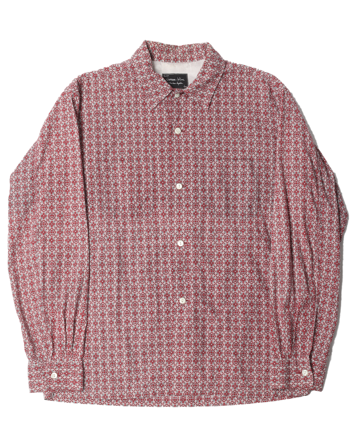 Print Long Sleeve Button Up Shirt