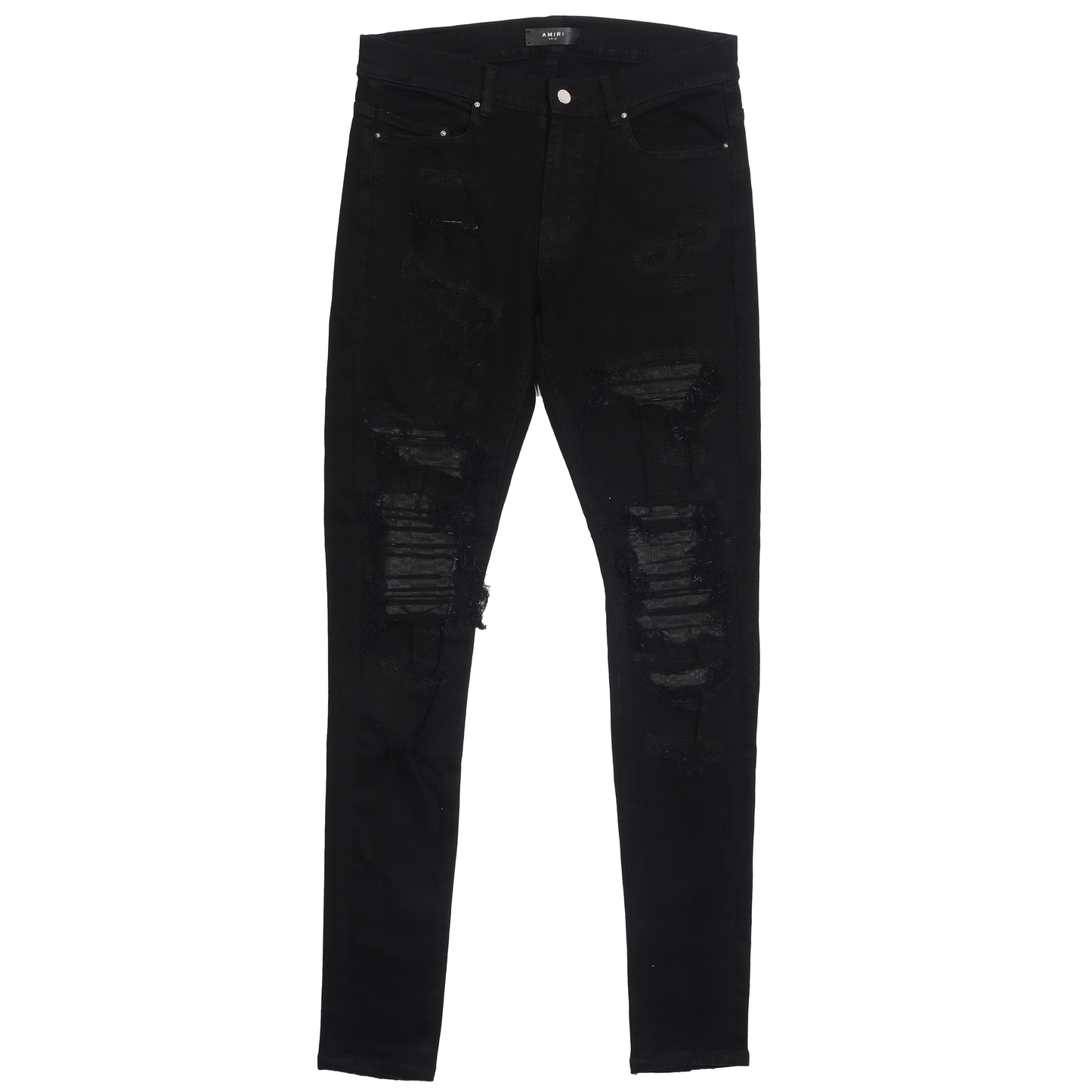 SS16 Distressed Python Patch Denim