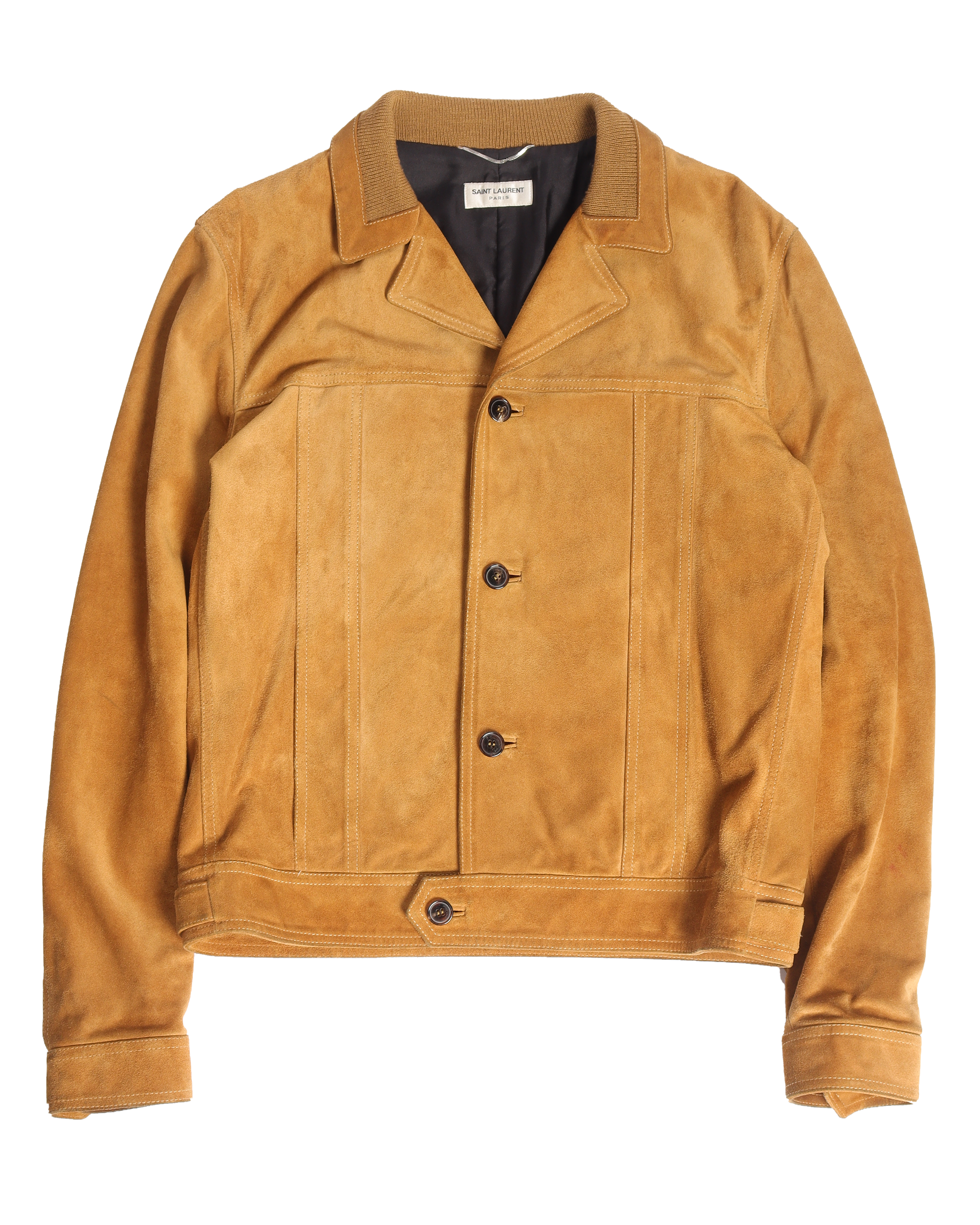 Saint Laurent Suede Leather Trucker Jacket