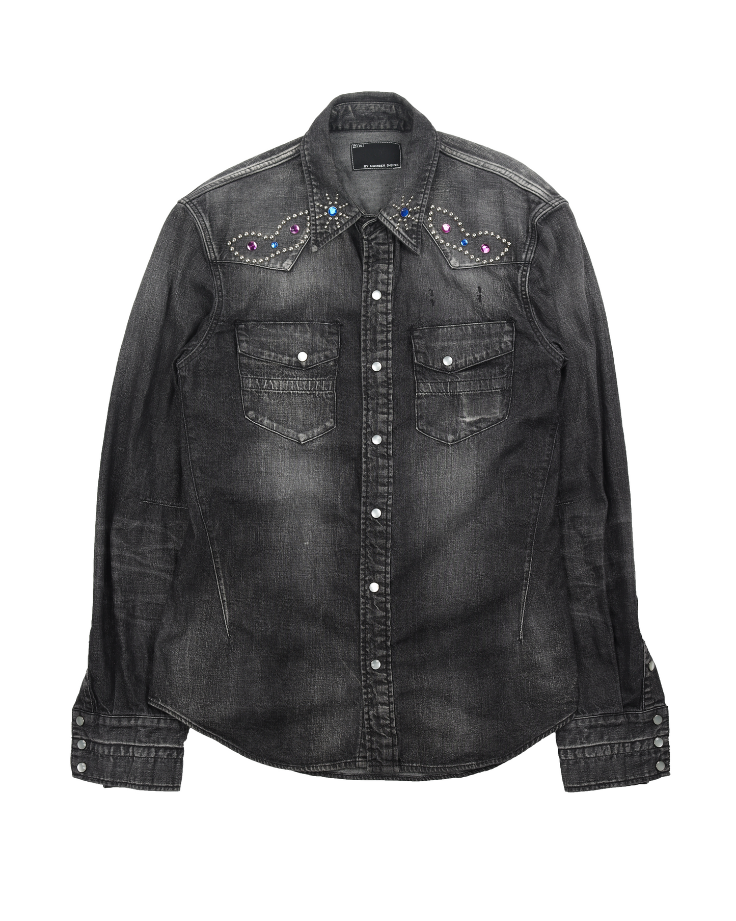 Embellished Denim Flannel Shirt (2003) "Touch Me I'm Sick"