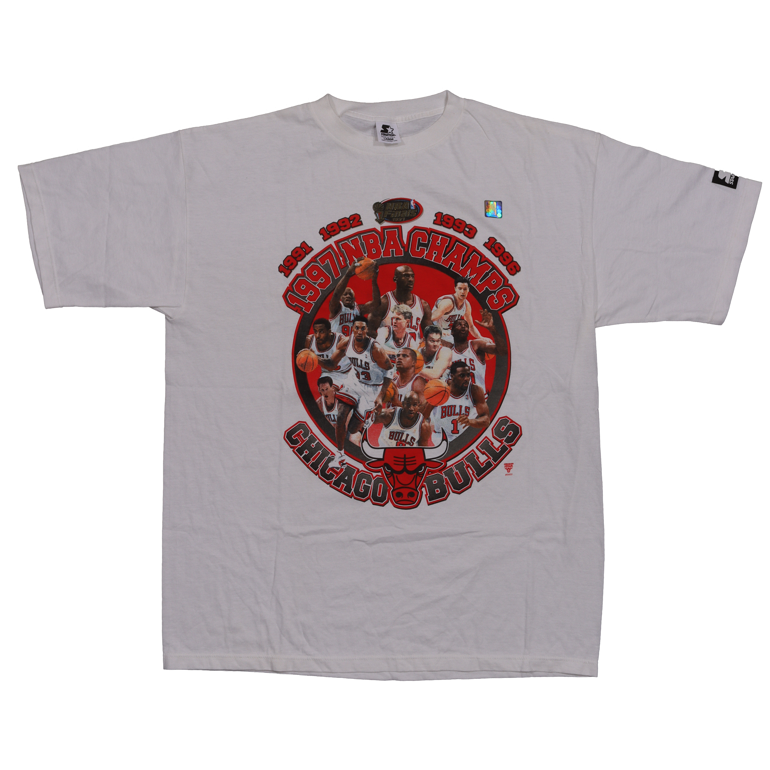 psamaan2@outlook.com 1997 Chicago Bulls 'NBA Champs' Logo T-Shirt XL
