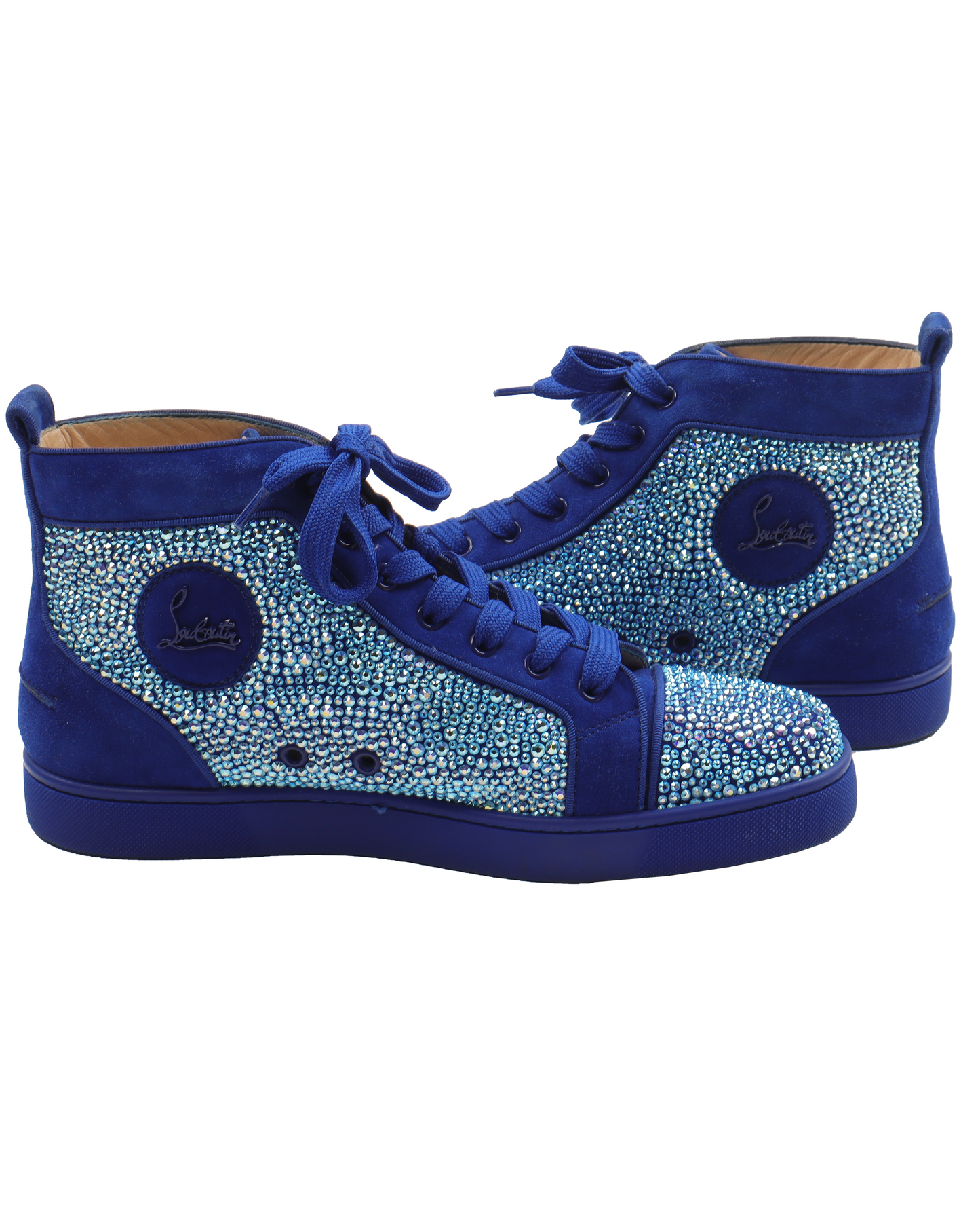 Louis Rhinestone Atlantic Flat Suede