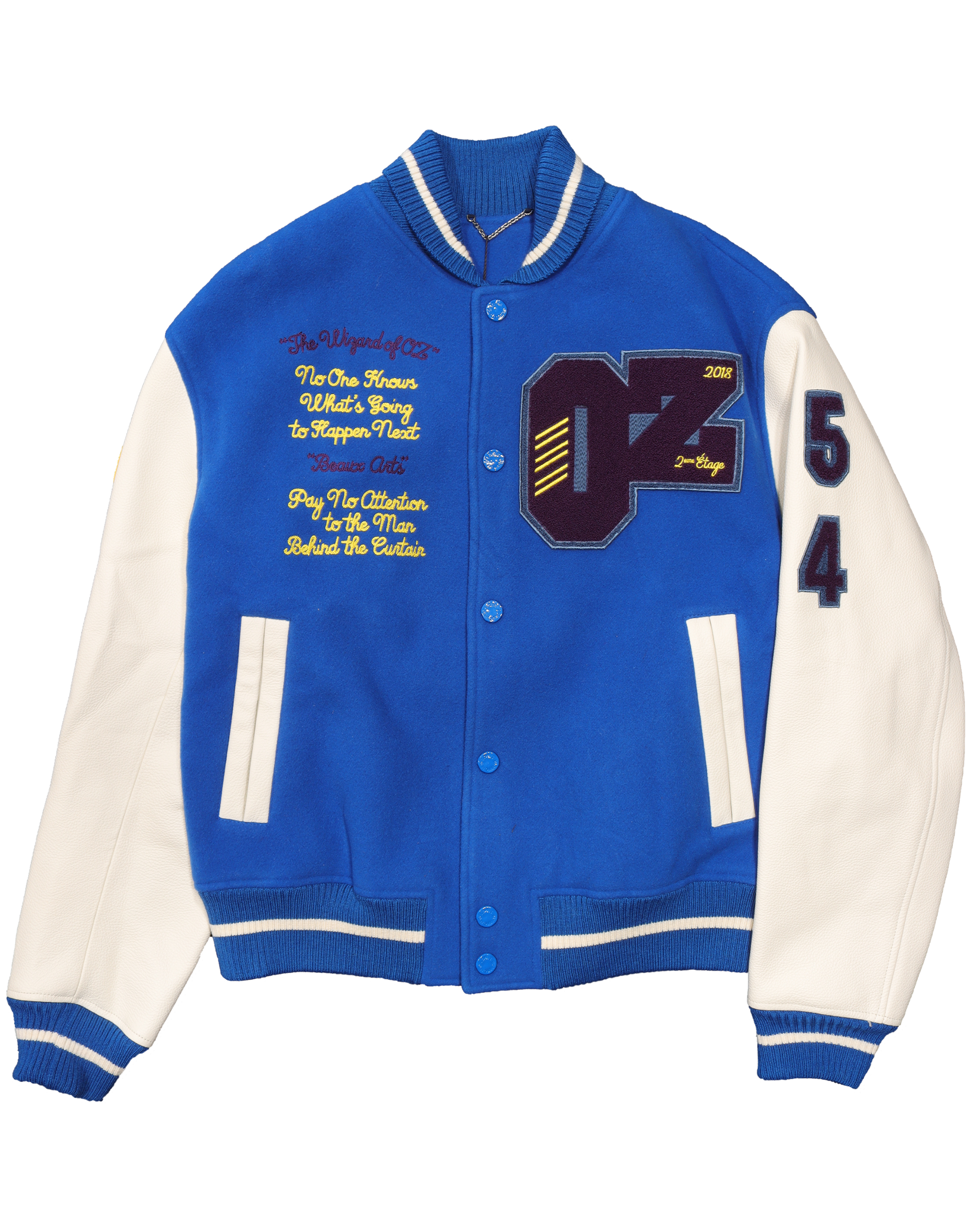 Pre-owned Louis Vuitton 'wizard Of Oz' Rainbow Varsity Jacket In Blue