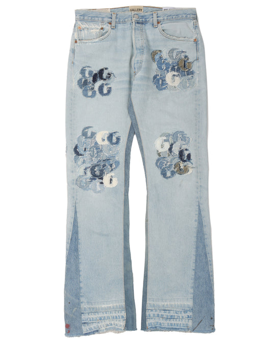 La Flare Crazy G's Denim Jeans 100 G PATCHES