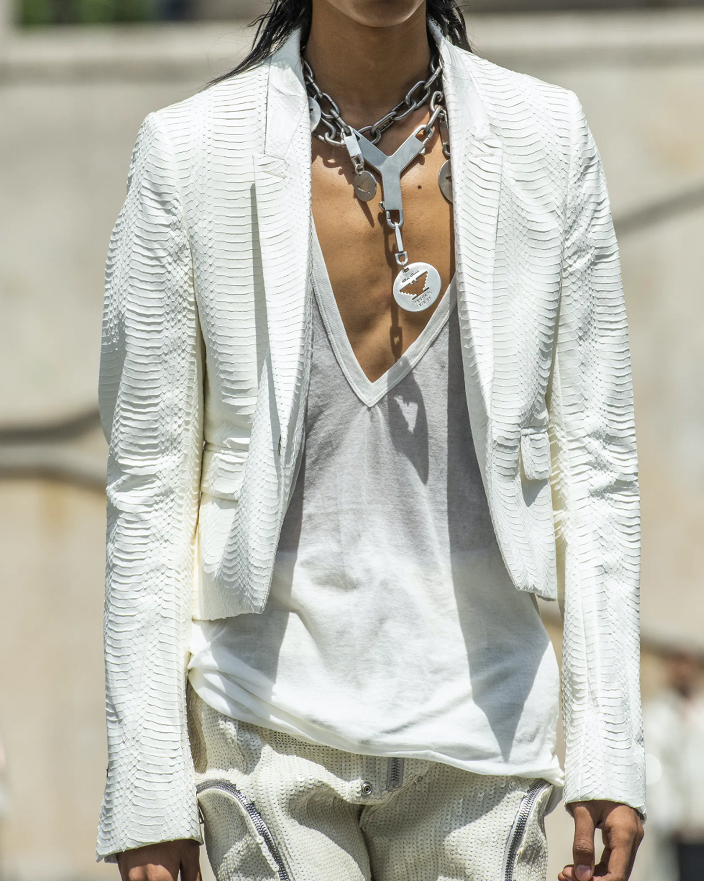 SS20 "TECUATL" Python Snake Leather Blazer (1 of 3)