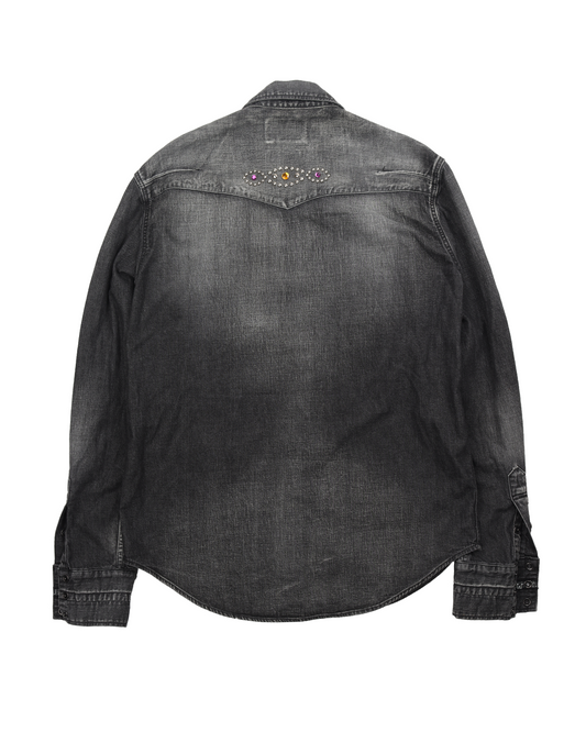 Embellished Denim Flannel Shirt (2003) "Touch Me I'm Sick"