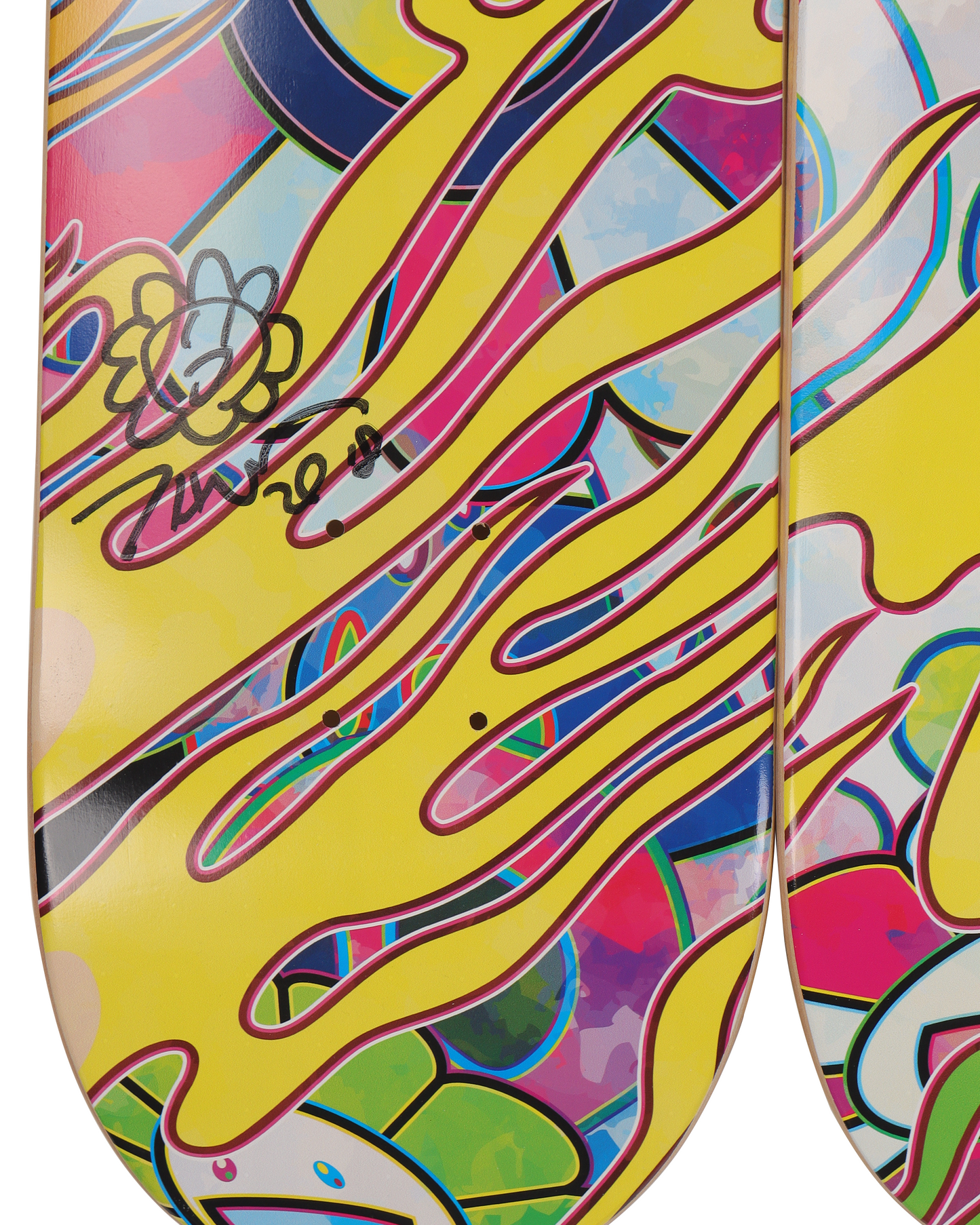 Takashi Murakami Flaming Skull Skate Decks (Set of Three), 2018