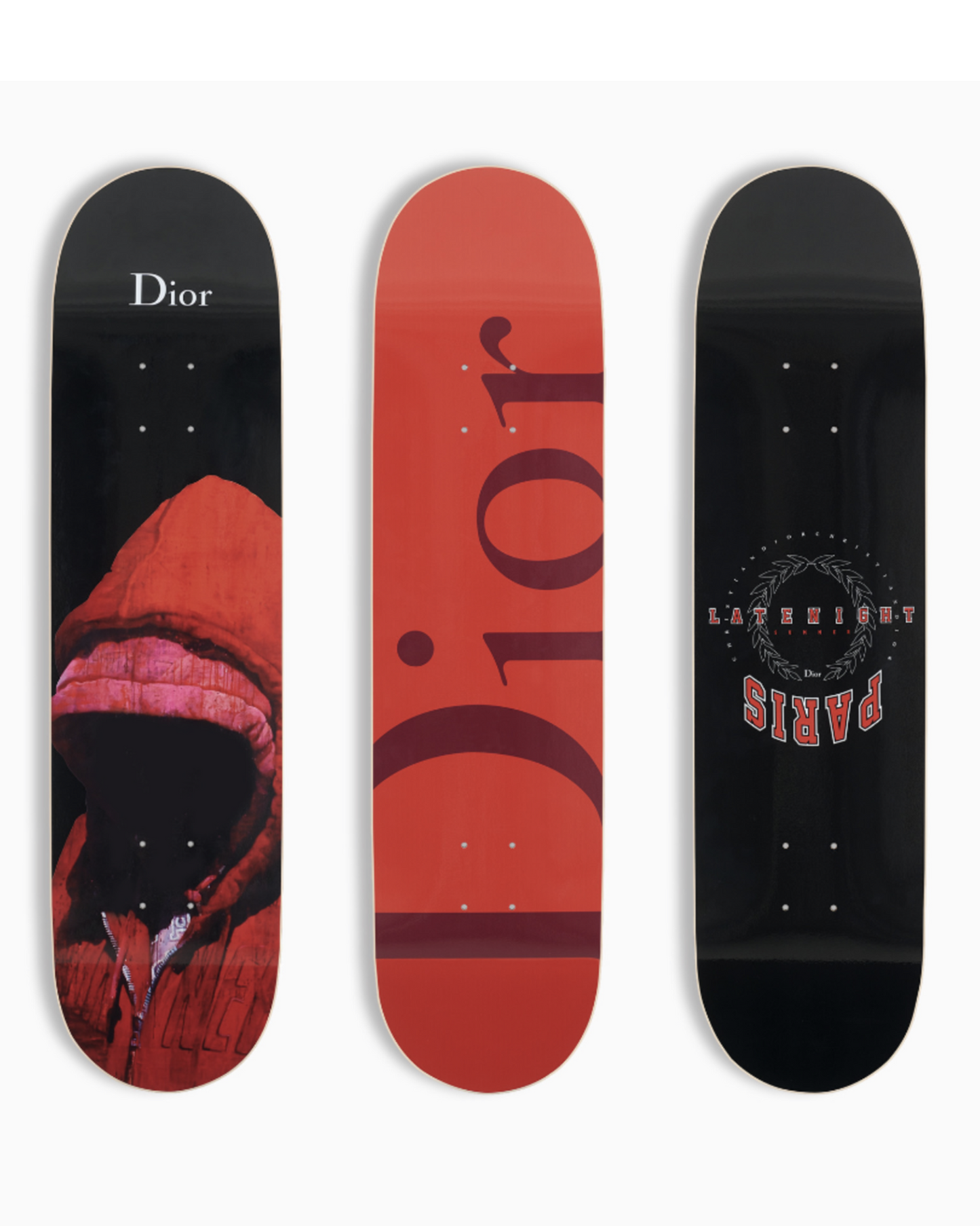Set of 3 Skate Deck(s) Francois Bard, Dior, Latenight Paris (2018)