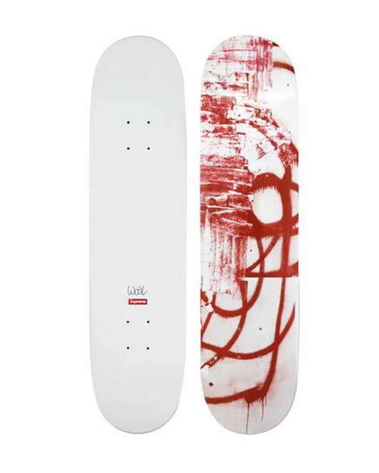 Christopher Wool x Supreme Skate Deck (2008) - Red/White