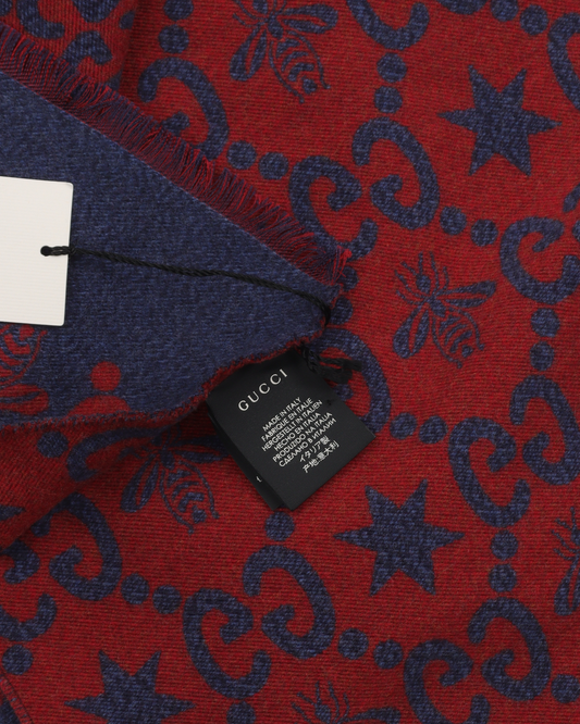 Wool Jacquard Monogram Scarf