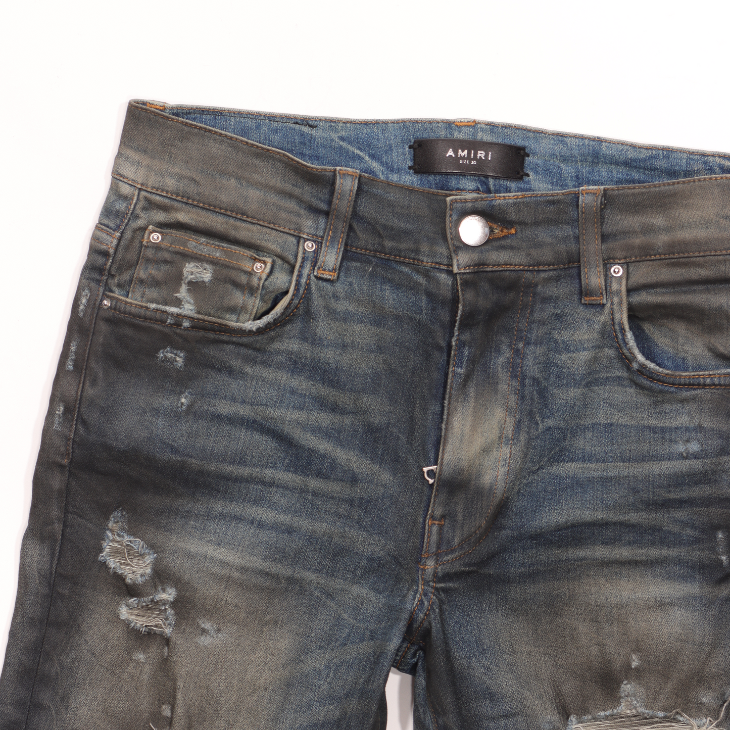 Distressed Patchwork Denim