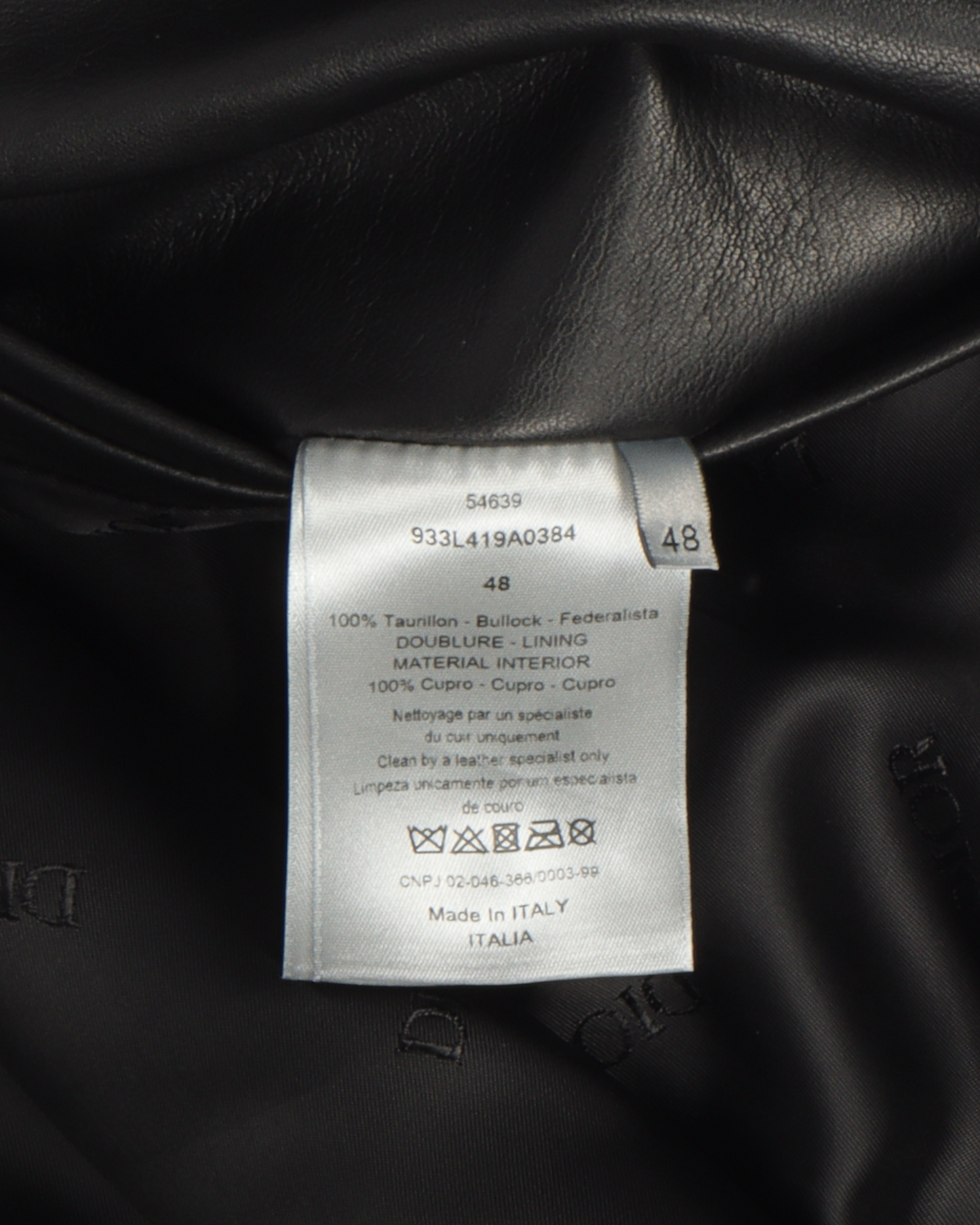 Leather Zip-Up Bomber Jacket