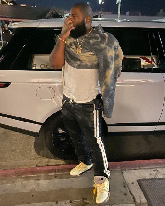 Sample Striped Leather Pants