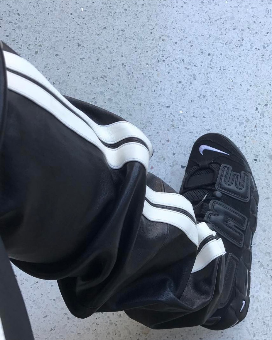 Sample Striped Leather Pants