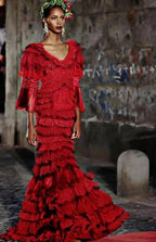 Ruffle Lace Gown