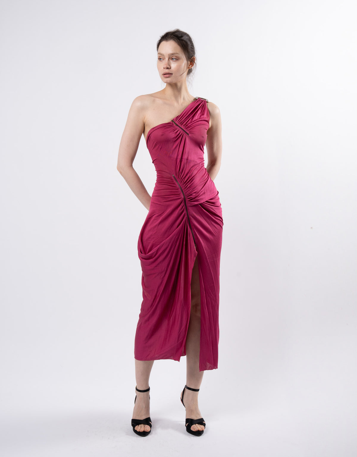 Galliano Era SS 2001 Couture Zipper Slit Gown
