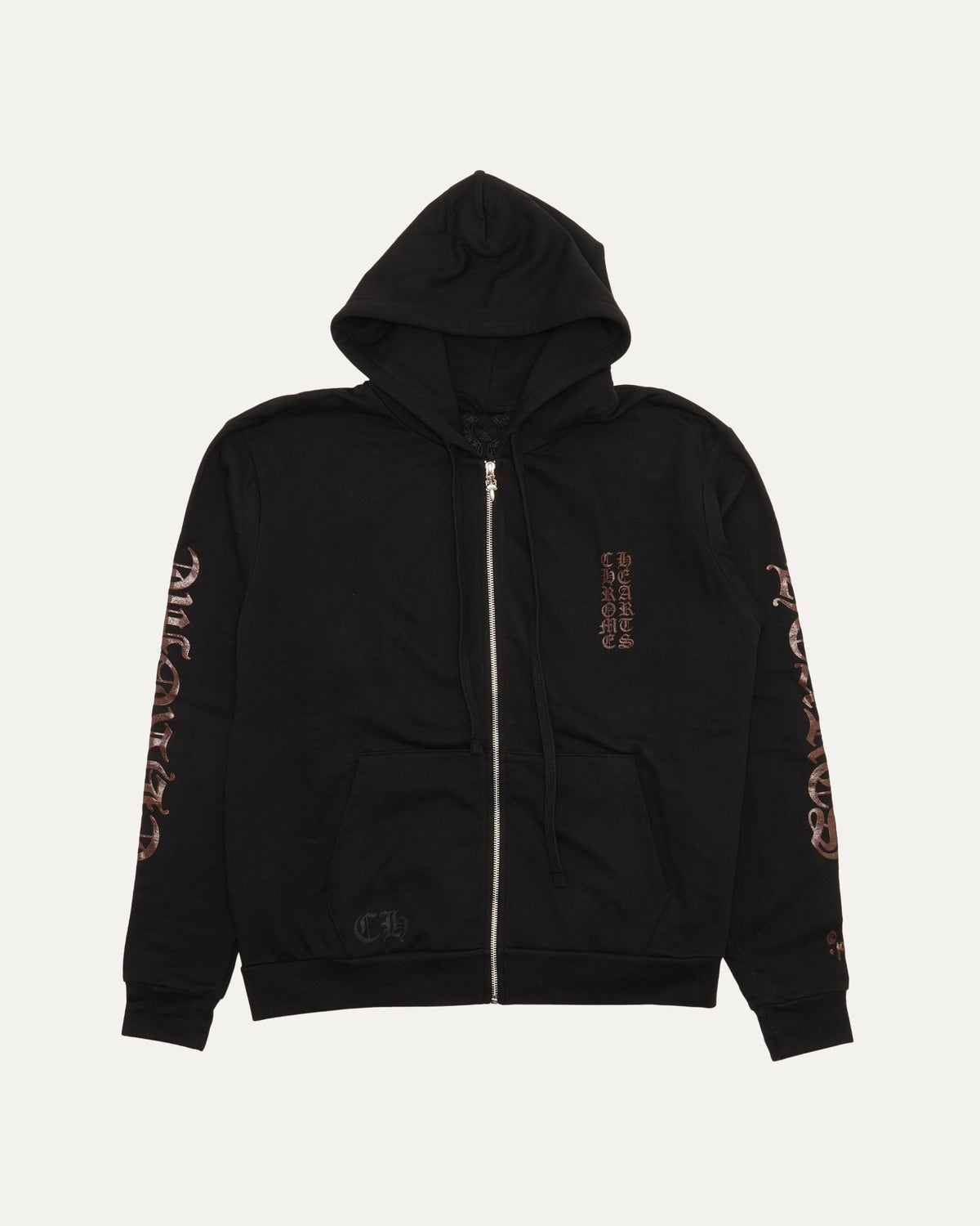 Online Exclusive Glitter Print Vertical Logo Hoodie