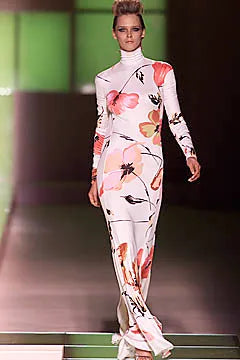SS 2001 Floral Gown With Leather Strap