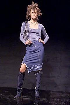 SS 2000 Asymmetrical Denim Skirt