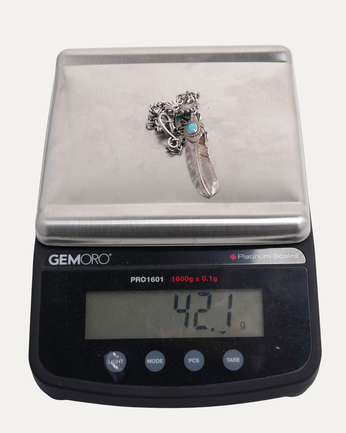 Turquoise Feather Uni Leaf Pendant Necklace