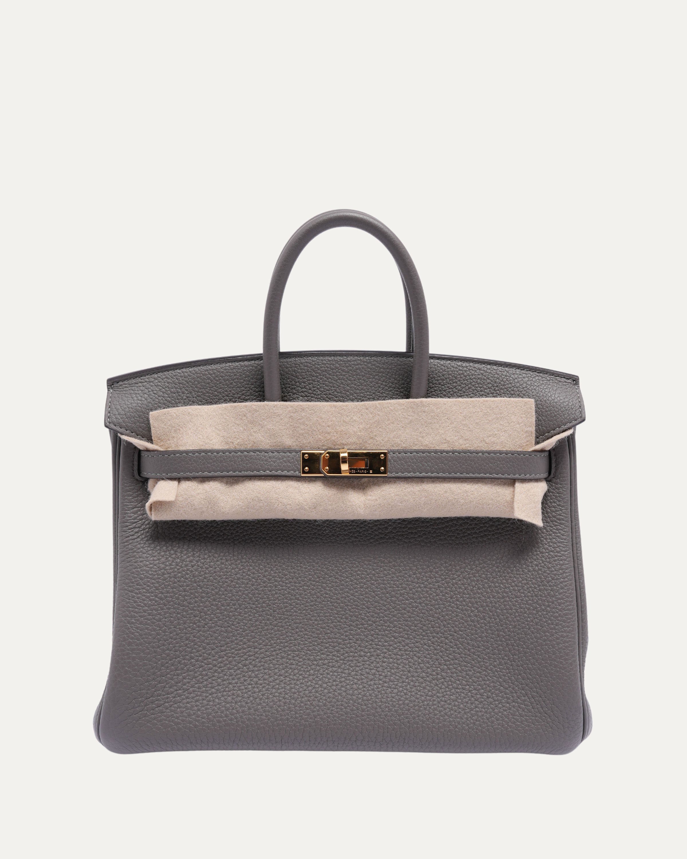 Gris Meyer Etain Togo Leather Birkin 25