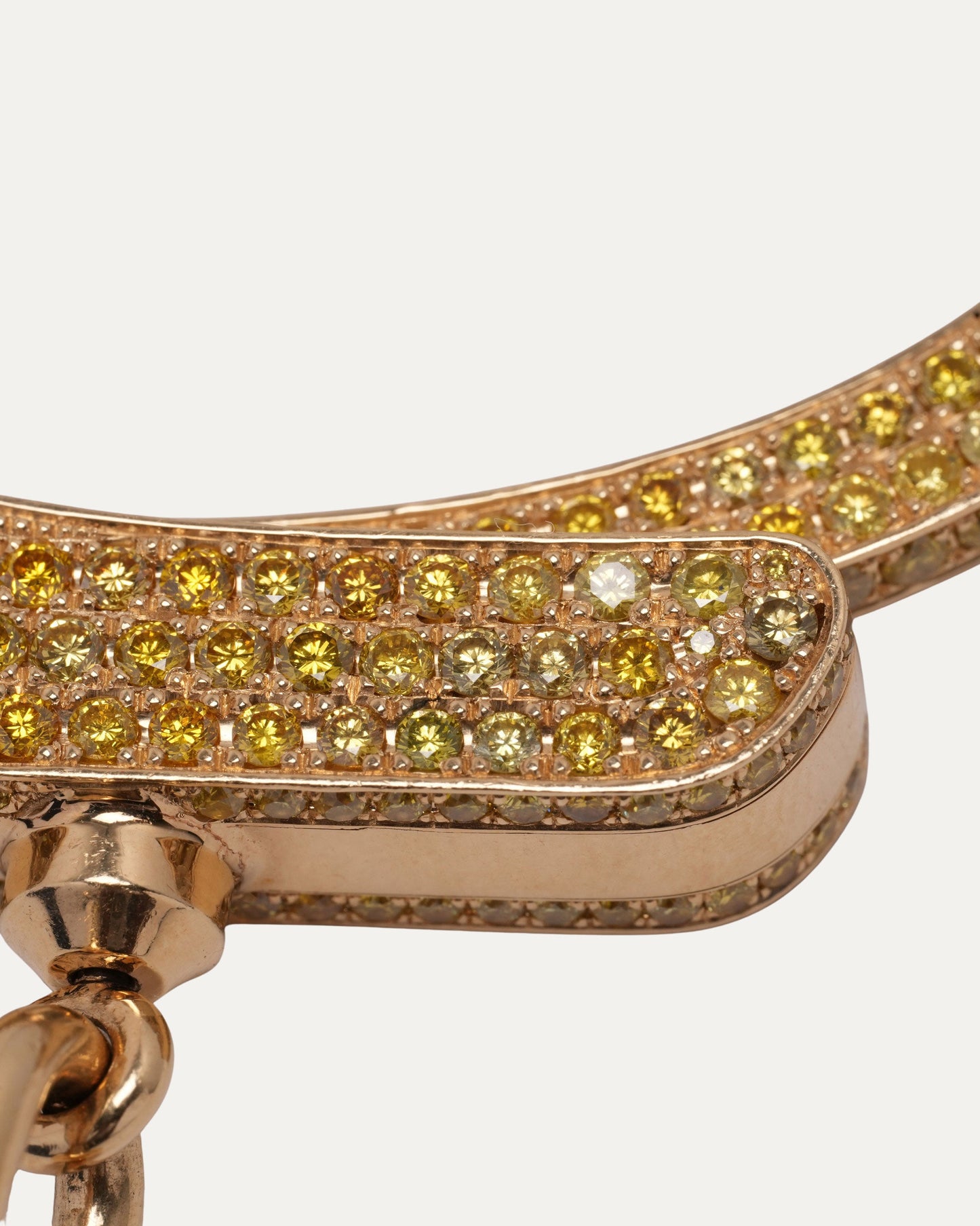 Pharrell's Gold and Yellow Diamond Handcuff Bracelet
