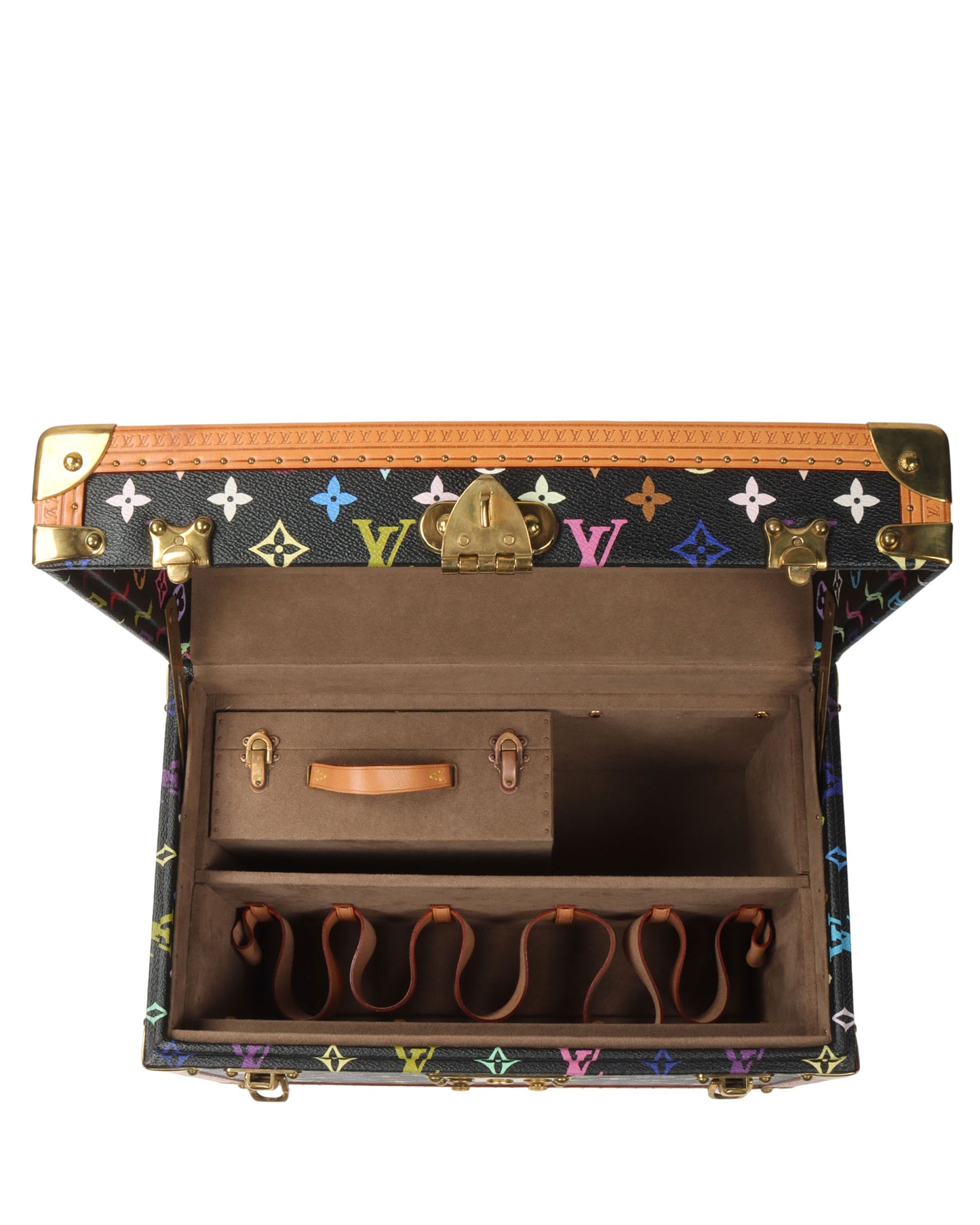 Takashi Murakami Black Monogram Multicolor Canvas Boite Pharmacie
