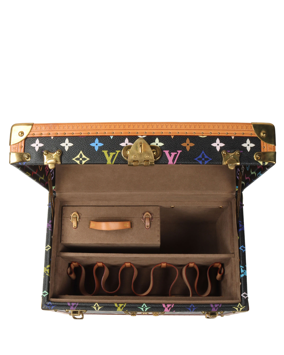 Takashi Murakami Black Monogram Multicolor Canvas Boite Pharmacie