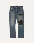 Patchwork Flare Jeans