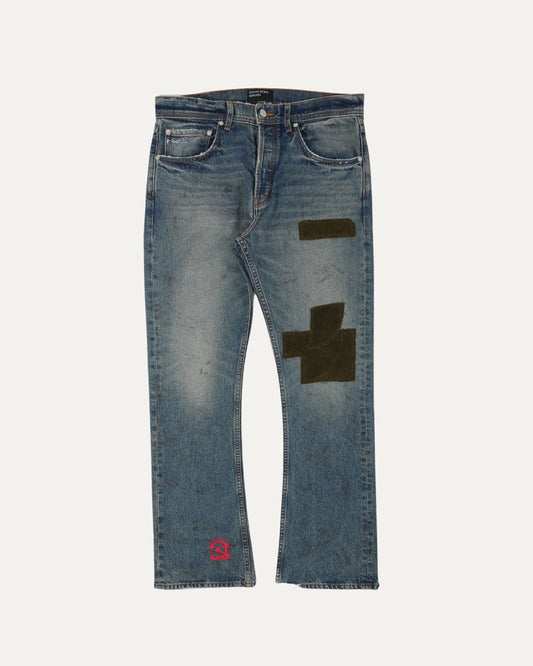 Patchwork Flare Jeans