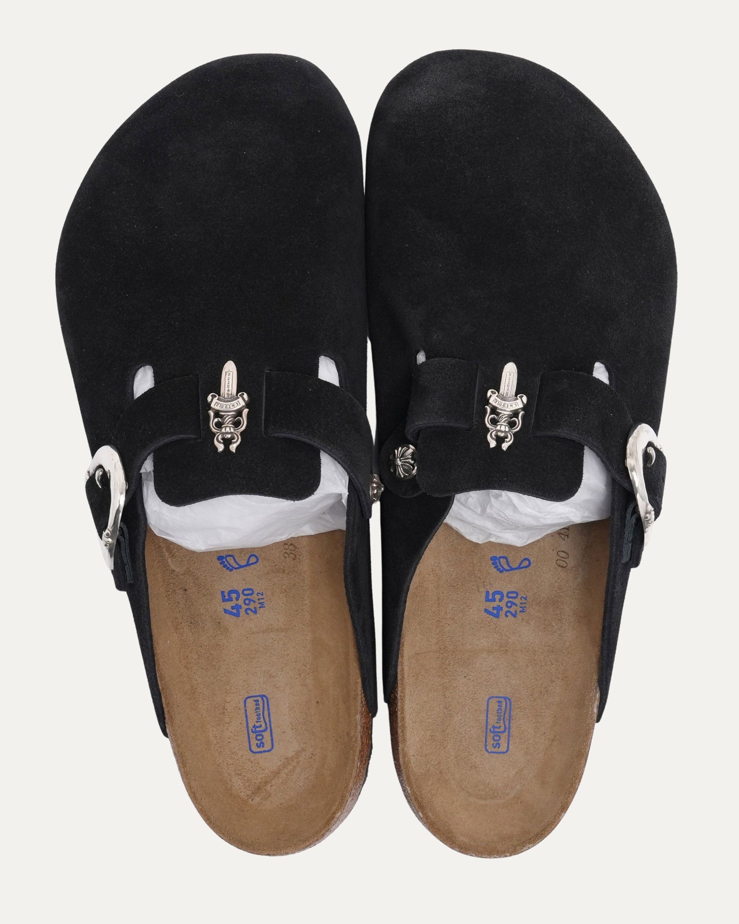 Dagger Embellished Birkenstock Boston Suede Mule