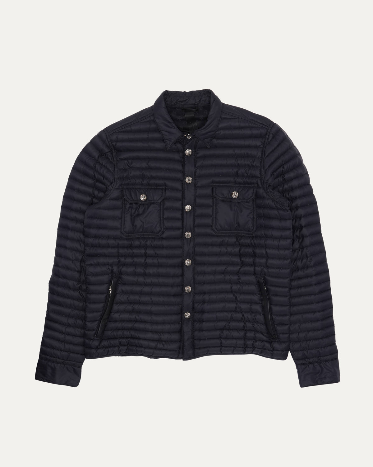 Cross Patch Nylon Insulated Shirt Jacket