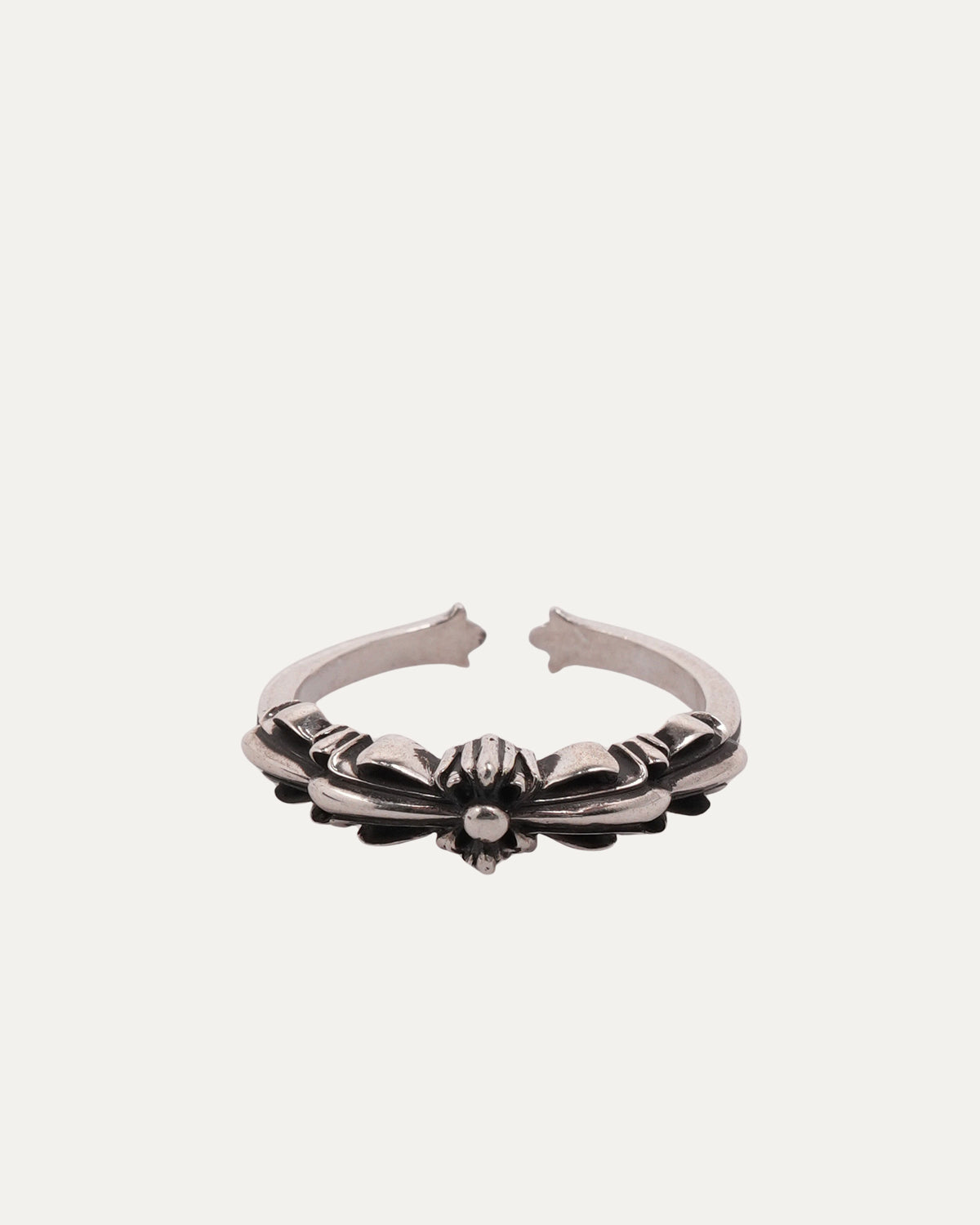 Mini Double Floral Cross Ring