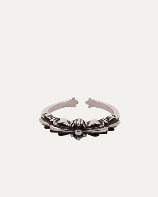 Mini Double Floral Cross Ring