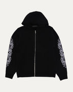 Life Sentence Cashmere Floral Cross Zip Up Hoodie