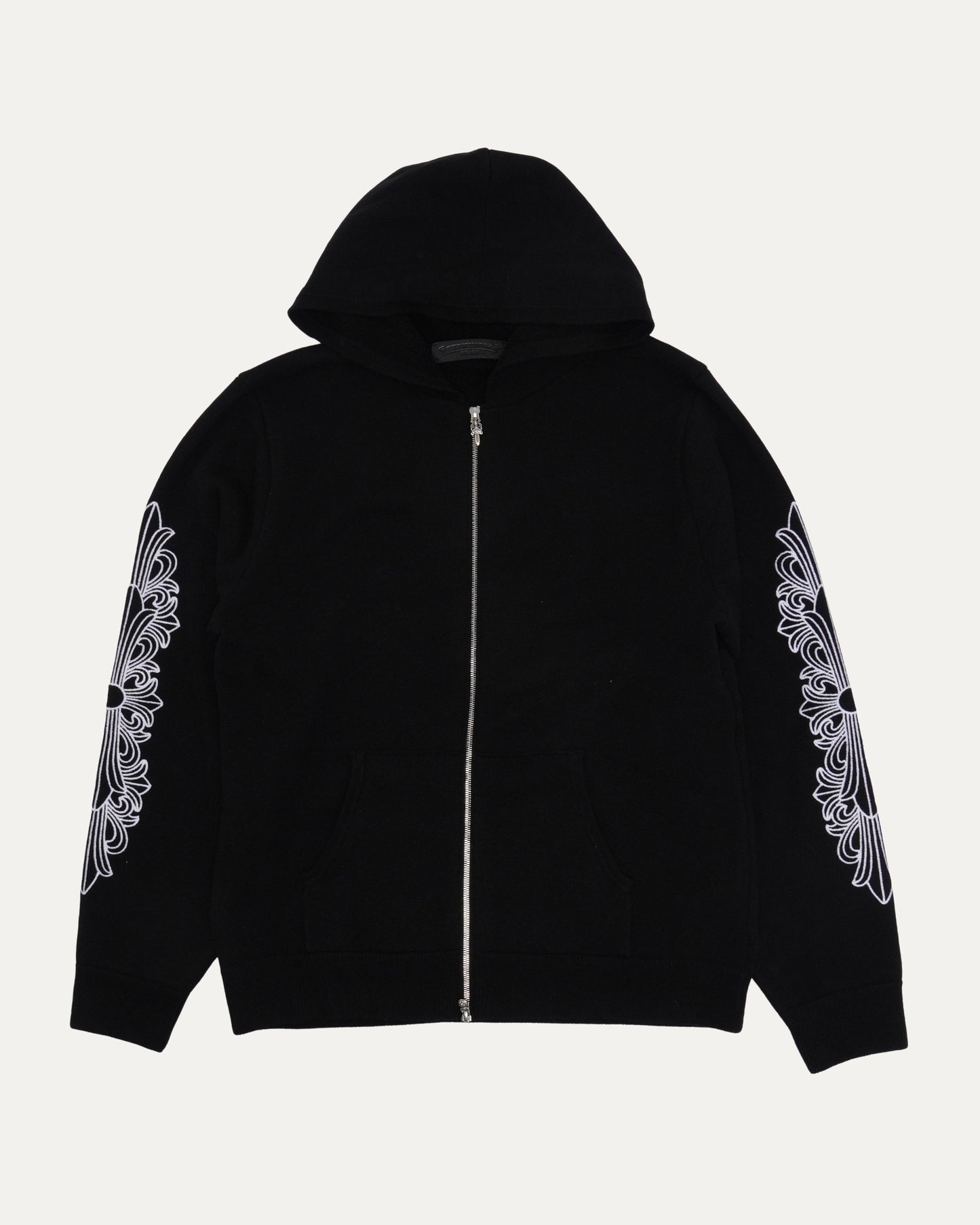Life Sentence Cashmere Floral Cross Zip Up Hoodie