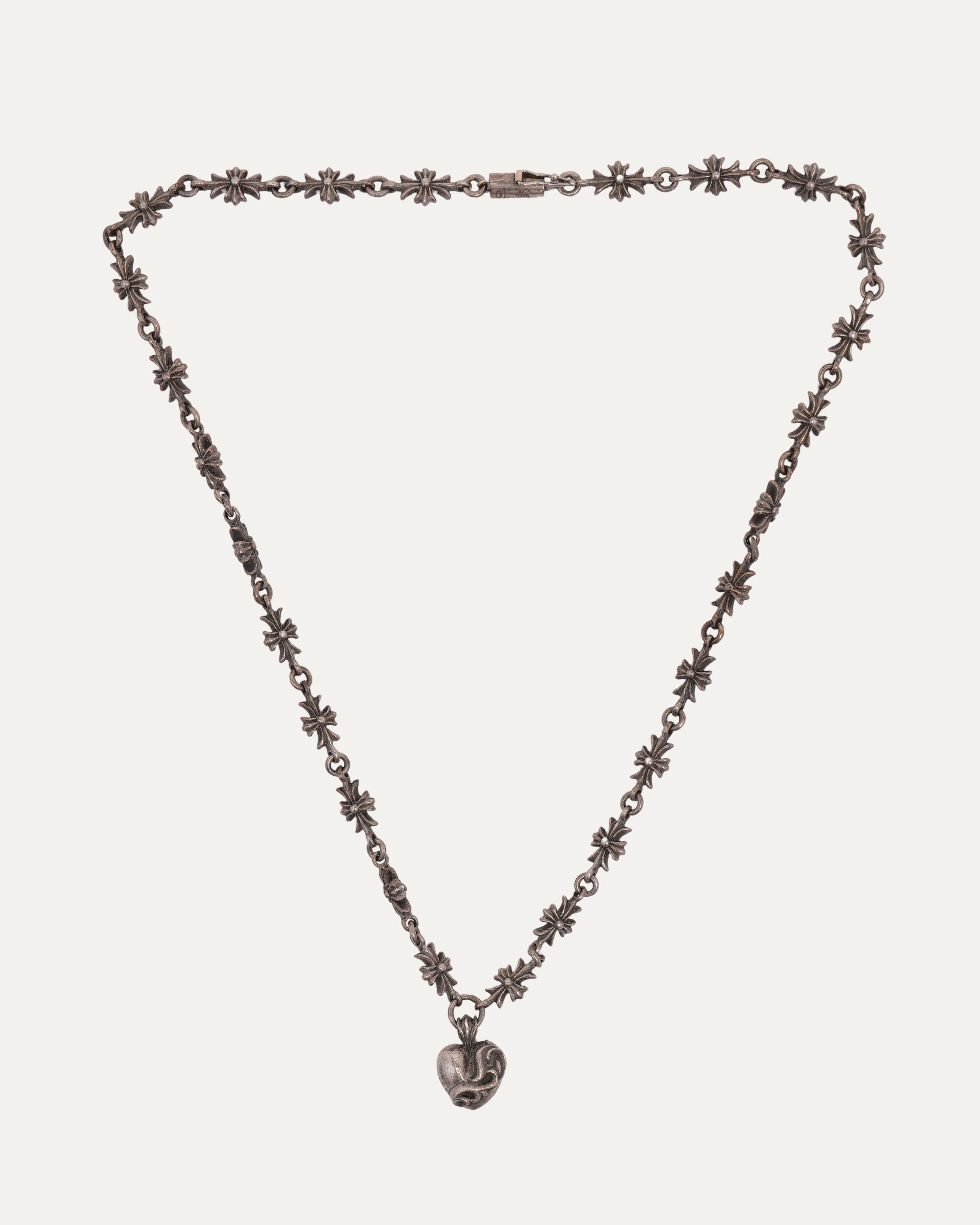Chrome Hearts Tiny E Heart Pendant Necklace – Justin Reed