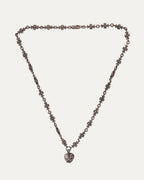 Tiny E Heart Pendant Necklace