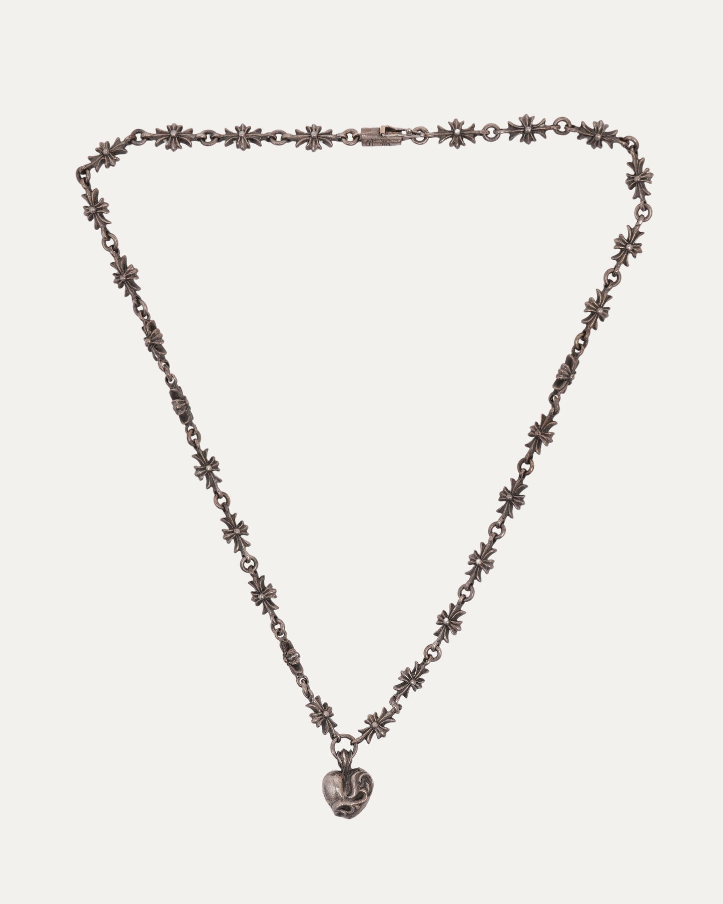 Tiny E Heart Pendant Necklace