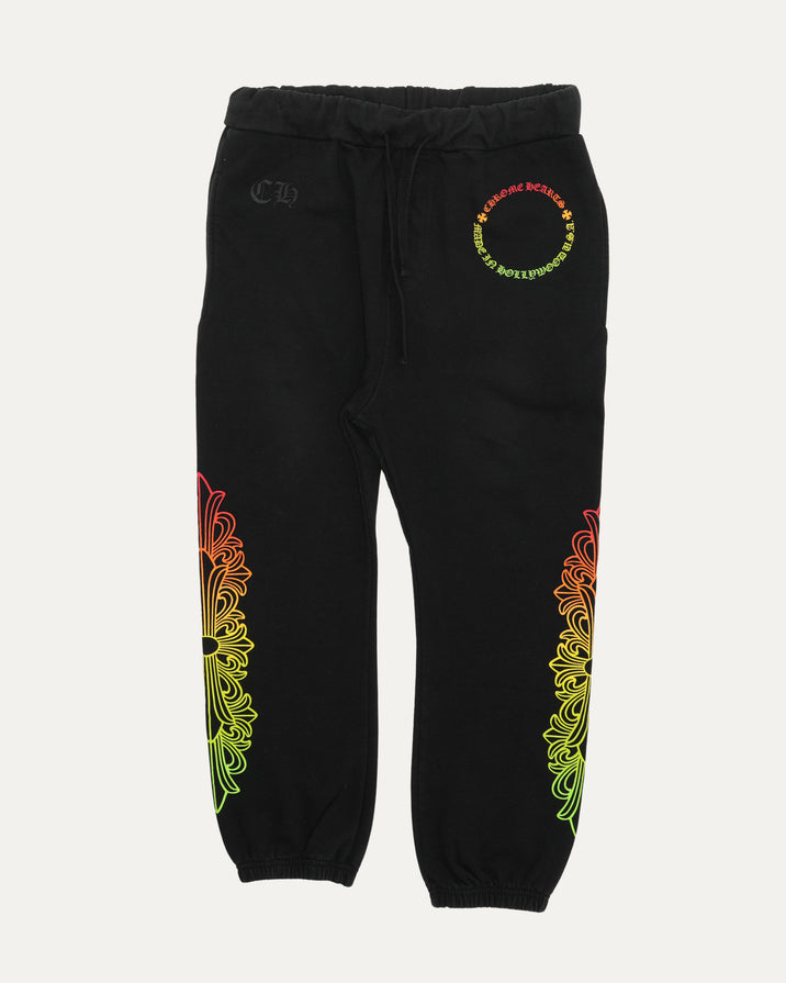 Gradient Floral Cross Sweatpants